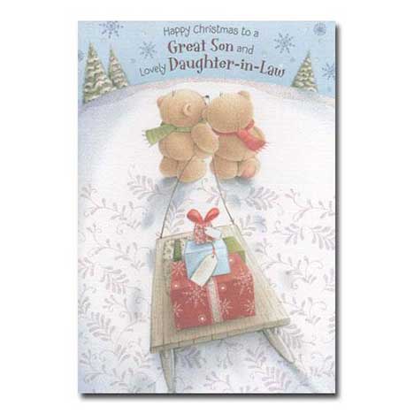 Son and Daughter-in-Law Christmas Forever Friends Card